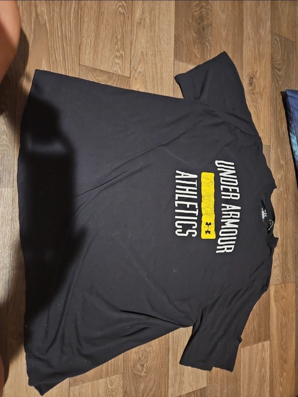 Under Armour Black Short-Sleeve 'Athletics' Graphic Tee with Yellow Accent